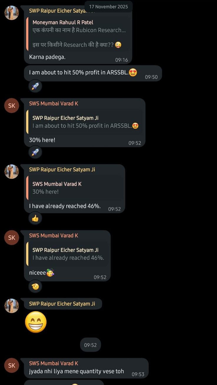 Arthshala community member sharing a result in the WhatsApp group